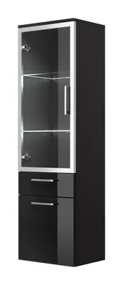 Produktbild von Hochschrank mit Glastür anthrazit