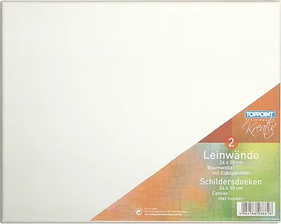 Produktbild von 2 Leinwände bespannte Keilrahmen Leinwand 24x30cm