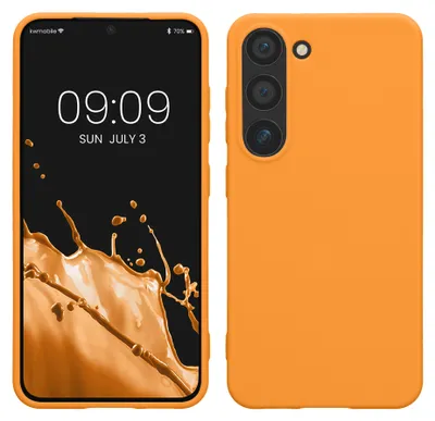 Produktbild von kwmobile Handyhülle für Samsung Galaxy S23 Hülle - TPU Case - Kabelloses Laden - Schutzhülle Cover in Fruity Orange