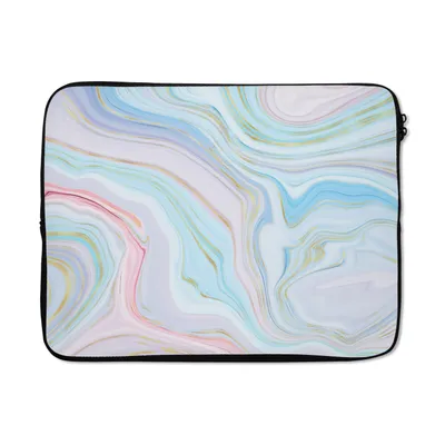 Produktbild von MuchoWow® Laptop Hülle 15 Zoll Marmor - Pastell - Muster - Abstrakt Laptoptasche - Laptoptasche - Sleeve - Rundum-Schutz