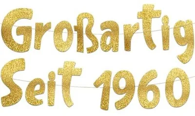 Zdjęcie produktu dla Baner złoty na 65 urodziny grossartig seit glitter dekoracja imprezy
