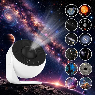 Produktbild von Planetarium Sternenhimmel Projektor 12 Planeten Discs Galaxie Projektorlampe Sternenhimmel Nachtlicht Nebelprojektor