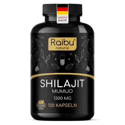 Produktbild von Shilajit Original Kapseln, 50% Fulvinsäure & 12% Huminsäure – RAIBU