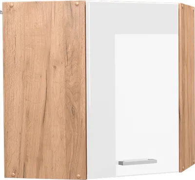 Produktbild von Vicco Eckhängeschrank R-Line, 57 cm, Weiß Hochglanz/Goldkraft Eiche