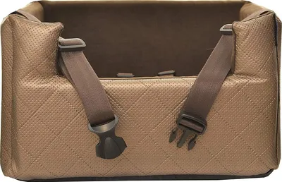 Produktbild von Hundesitz Autositze Autokörbchen Hundeautositz Autositz für Hunde Kunstleder Lux BRAUN  Metallic M