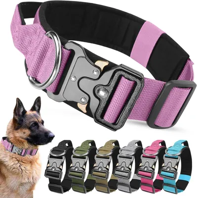 Imagen del producto de Collar para perros, resistente, ajustable, acolchado, talla M, ideal para entrenamiento