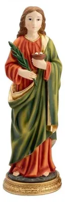 St. Lucia Figur 30 cm – Schutzpatronin der Blinden, Kunstharz