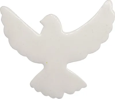 Produktbild von Friedenstaube Brosche Vogel Pin Taube Miniblings Tier Anstecker emailliert weiß