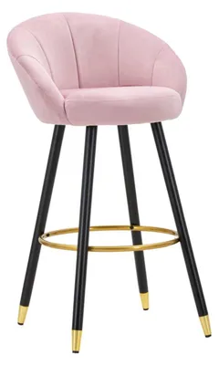 Produktbild von FURNLUX Barhocker Prague Rosa 55cm / Hauptfarbe: Rosa / Abmessungen: 55 x 104 x 56 cm