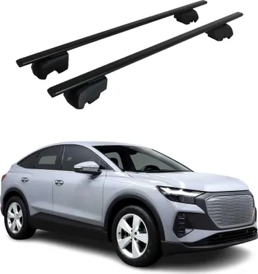Image de Barres de toit Transversales pour Audi E-Tron 2018-2025 Fer Noir ABE