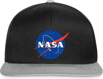 Produktbild von Spreadshirt NASA Classic Logo Snapback Cap, One size, Schwarz/Grau