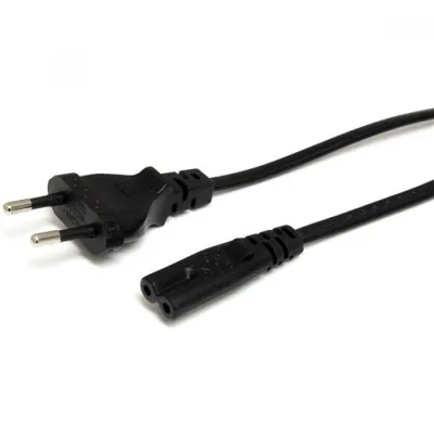 Produktbild von StarTech.com 1 m Laptop Ladekabel, EU Stecker auf C7, 2,5A 250V, 18AWG, Laptop Ersatzkabel, Drucker Stromkabel, Laptop Stromkabel/Netztkabel - UL gelistet (PXTNB2SEU1M) - Stromkabel - power IEC 60320 C7 zu Eurostecker (M) - Wechselstrom 250 V - 1 m - Schwa