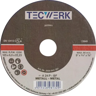 Produktbild von Tecwerk Schruppscheibe gekröpft Stahl Bohrung 22,23 mm - 10 Stk.