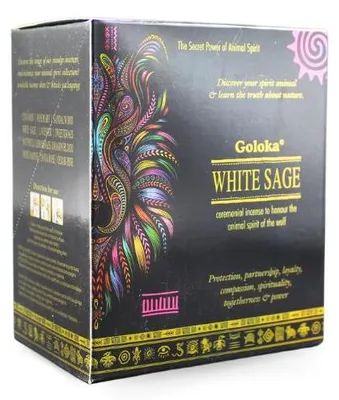 Produktbild von Goloka White Sage Smudged Räucherstäbchen Sticks, 8 Stück
