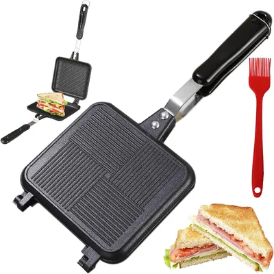 Imagen del producto de Sartén de aluminio de doble cara, con revestimiento antiadherente, de 24 cm, para la cocina