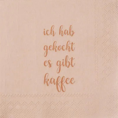 Produktbild von Räder Cocktailserviette 25x25cm, Ich hab gekocht es gibt Kaffee