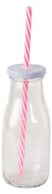 Image de Lot de 9 bouteilles en verre avec bouchon, 6 x 15 cm