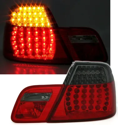 Immagine prodotto di Fari posteriori a LED, lato sinistro/destro, colore nero con inserti rossi, per BMW Serie 3 (E46) Coupé, dal 1999 al 2003/2003
