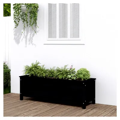 Produktbild von Hochbeet Schwarz 119,5x40x39 cm aus Kiefernholz