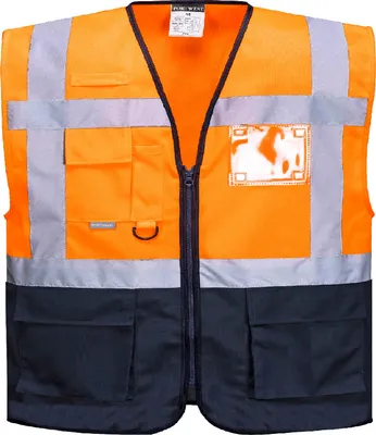 Produktbild von Portwest C476 WARSCHAU EXEKUTIV WESTE Orange/Navy Gr. M