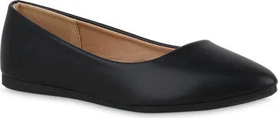 Produktbild von VAN HILL Damen Klassische Ballerinas Slippers Schlupf-Schuhe 840124, Farbe: Schwarz, Größe: 39