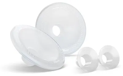 Immagine prodotto di Tettarelle e inserti per tiralatte a mani libere Philips Avent, da 28 mm e 26 mm, in silicone SkinSense, colore bianco