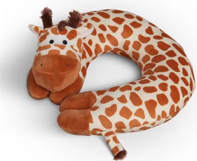 Produktbild von Nackenkissen Nackenrolle Kinder Tierdesign 23x23cm für Auto, Flugzeug, Zug