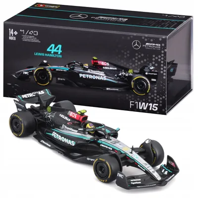 Produktbild von BBURAGO Mercedes-AMG W15 E Performance #44, Sportwagen-Modell, Vormontiert, 1:43, Mercedes-AMG F1 W15 E Performance, Unisex, Metall, Kunststoff