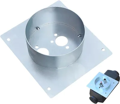 Image de Plaque de montage pour chauffage diesel, hauteur 30 mm, plaque planaire, support en acier inoxydable (22 x 20 cm) pour chauffage auxiliaire