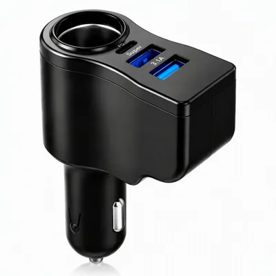 Autolader 66 W, 4 Ports, USB-C + USB-A, 12/24 V, Schnellladung