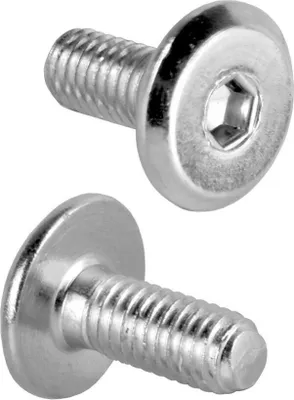 Obrázek produktu pro Šrouby s plochou hlavou M6 Nábytkové šrouby Nábytkové spojky 16mm typ KF s vnitřním šestihranem ISK 4mm - 10 kusů