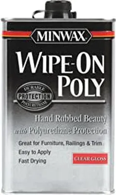 Produktbild von Minwax Wipe-On Poly Polyurethan-Holzlack – transparent, für Innenbereiche 946ml Gloss