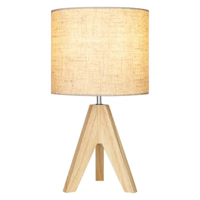 Zdjęcie produktu dla Lampa nocna EDISHINE, lampa stołowa z drewna, oprawka E27, do nowoczesnej aranżacji sypialni, salonu, na stolik nocny