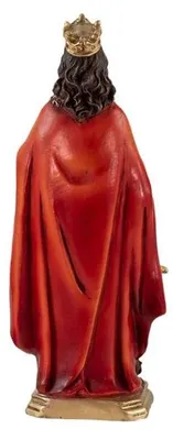 Santa Dimpna Harzfigur handbemalt 20 cm mehrfarbig
