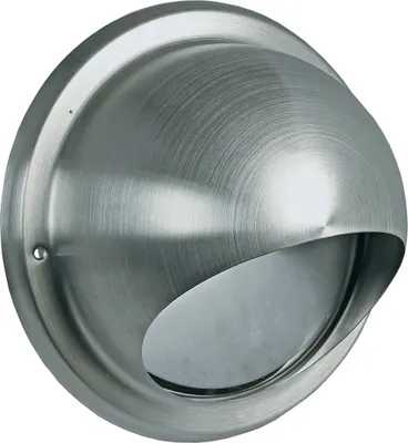 Produktbild von easyPART passend für 10028183 EUROPART UNIVERSAL Abluft Haube Aussenhaube Aussengitter Lüftung Anschluss 100mm Edelstahl Rund mit Rückstauklappe Gitter Insektendraht u.a Trockner