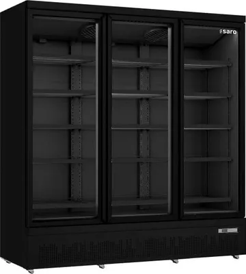 Obrázek produktu pro Komerční mraznička se 3 prosklenými dveřmi - konvekční, energeticky úsporná, černá