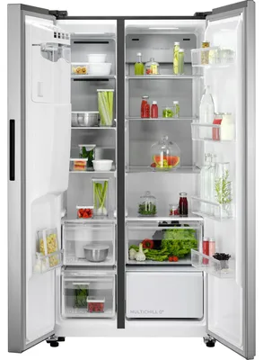 Produktbild von AEG 9000 MultiChill 0° / Side by Side Kühlschrank / 1770 mm / 572 L / NoFrost ORX9V351DU Edelstahl-Look, Seiten grau