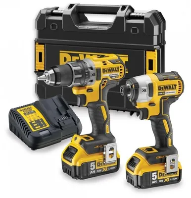 DEWALT Akkuschrauber-Set 18V DCK268P2T mit 2x 5,0Ah Akkus und TSTAK II