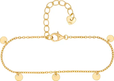 Produktbild von cai Armband 925 Silber vergoldet Anhänger Plättchen