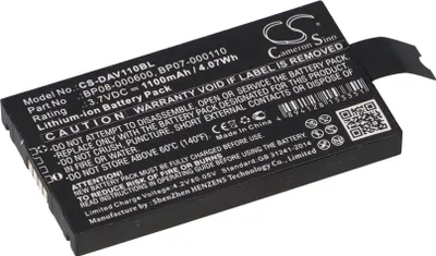 Zdjęcie produktu dla Bateria do skanera 3,7V 1100mAh, kompatybilna z urządzeniem Datalogic Memor NFP