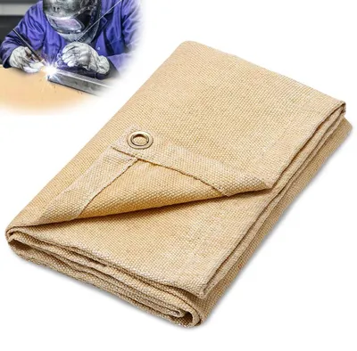 Immagine prodotto di Sottopiatto ignifugo in fibra di vetro - 120 x 180 cm - Coperta di saldatura resistente al fuoco - Resistente al calore fino a 550 °C