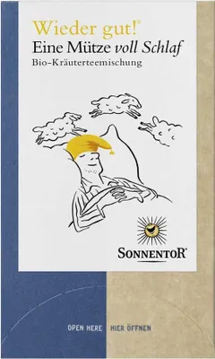 Produktbild von Sonnentor Eine Mütze voll Schlaf® Tee Wieder gut!®  Doppelkammerbeutel 27g