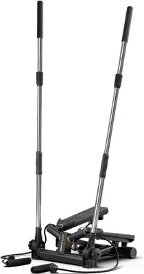 Produktbild von Hop-Sport Swing Stepper HS-050S Norg, Up-Down-Side-Stepper für Zuhause mit Haltegriffen, Expander & LCD-Display