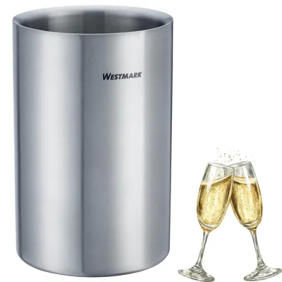Flaschenkühler 1,5 L, doppelwandig, Edelstahl, silber