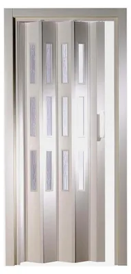 Produktbild von Falttür aus Kunststoff mit 3 Fenstern Luciana weiß 88,5x202 cm