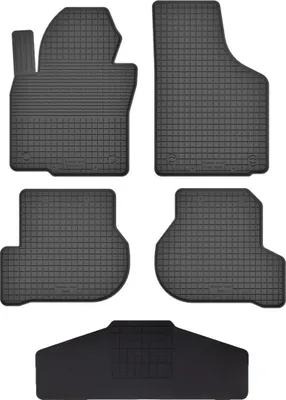 Produktbild von Gummi Fußmatten Set Für: Volkswagen Golf Plus (2005-2014) Gummimatten Schwarz