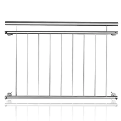 Produktbild von LZQ 128 x 90 cm francúzske balkónové zábradlie z nehrdzavejúcej ocele Balkónové zábradlie Zábradlie