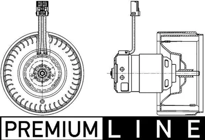 Produktbild von MAHLE AB 71 000P Gebläsemotor Innenraumgebläse für VOLVO V70 II (285) XC90 I (275) S60 I (384) XC70 Cross Country (295) S80 I (184)