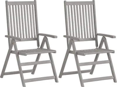 Produktbild von vidaXL Hochlehner Verstellbar 4 Stk. mit Auflagen Massivholz Akazie