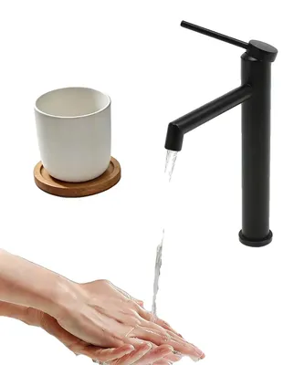 Imagen del producto de Grifo para lavabo, de montaje en superficie, con función de agua caliente y fría, color , conexión G3/8